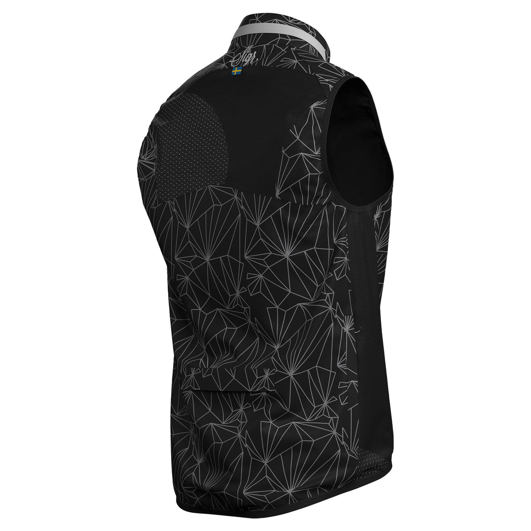 Norrsken Ice Men's Reflective Packable Wind Gilet by Sigr Cycling Clothing