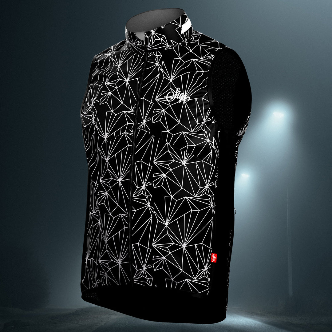 Norrsken Ice Men's Reflective Packable Wind Gilet by Sigr Cycling Clothing