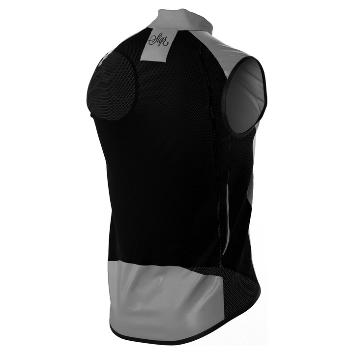 Norrsken Silver Men's Reflective Cycling Gilet by Sigr Cycling Clothing