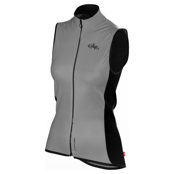 Norrsken Silver Women's Reflective Cycling Gilet by Sigr Cycling Clothing