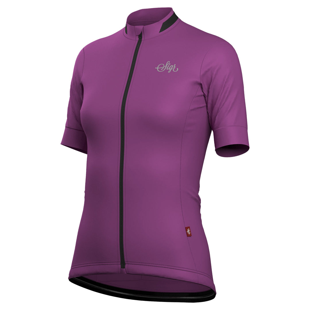 Orkidé Women's Pink Purple Cycling Jersey by Sigr Cycling Clothing