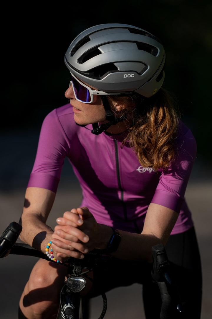 Orkidé Women's Pink Purple Cycling Jersey by Sigr Cycling Clothing