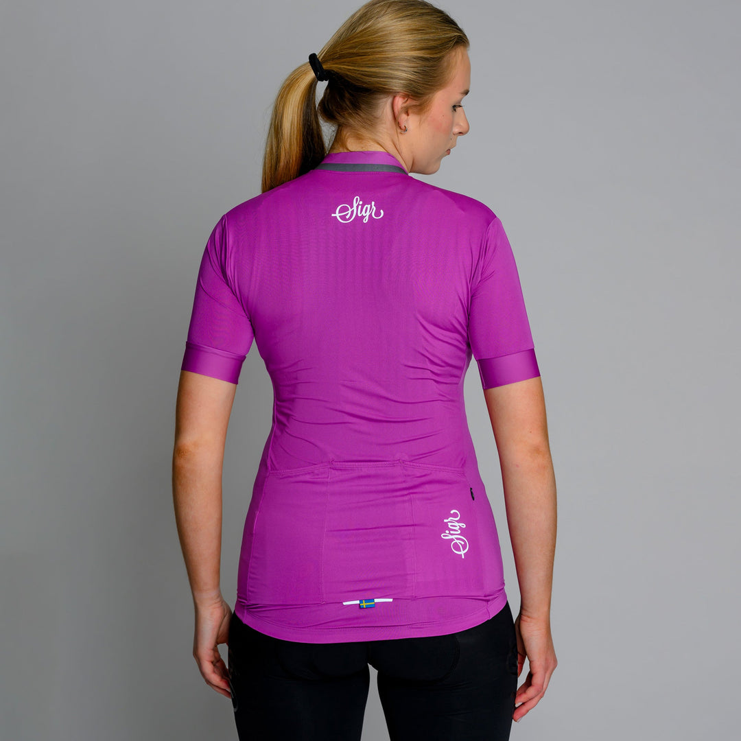 Orkidé Women's Pink Purple Cycling Jersey by Sigr Cycling Clothing