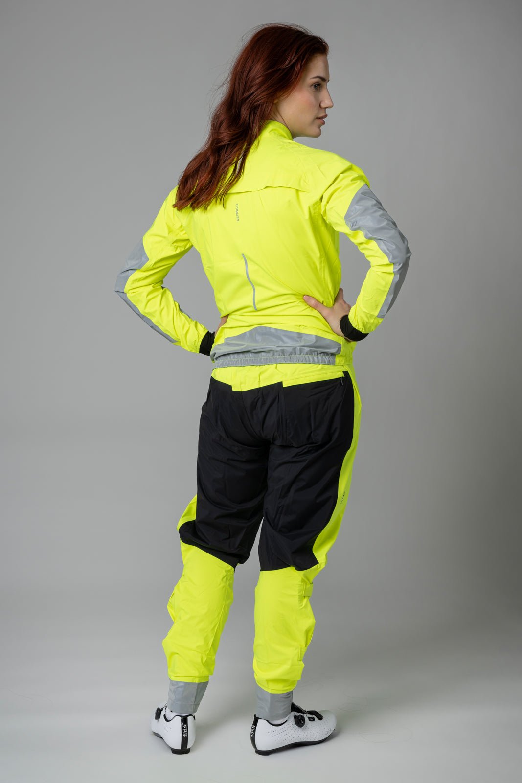 Östkusten Hi viz Unisex Waterproof Road Cycling Rain Trousers with Biomotion Visibility by Sigr Cycling Clothing