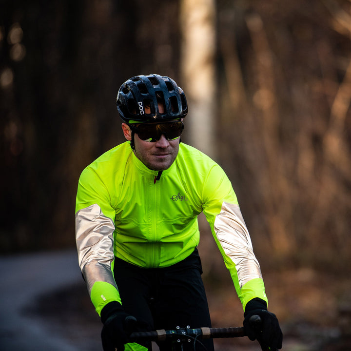 Östkusten Men's Cycling Rain Jacket: Waterproof, Breathable & High - Visibility Performance by Sigr Cycling Clothing