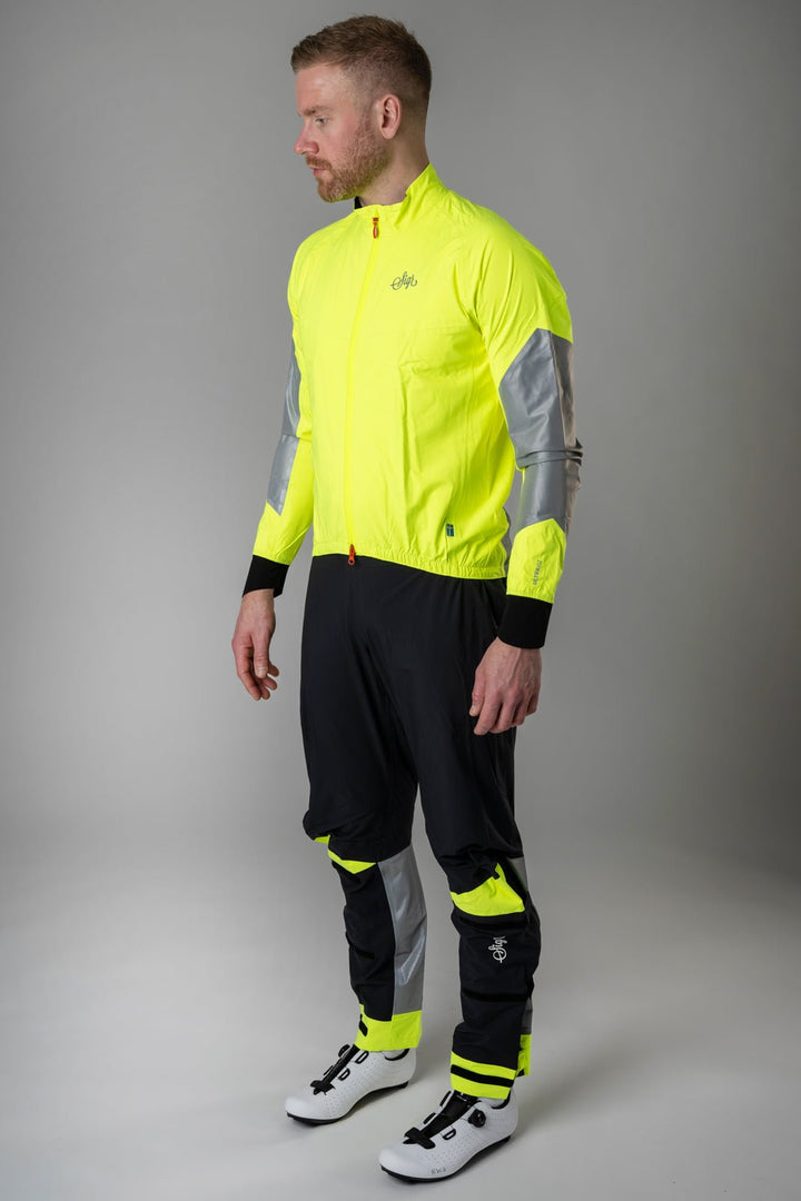 Östkusten Men's Cycling Rain Jacket: Waterproof, Breathable & High - Visibility Performance by Sigr Cycling Clothing