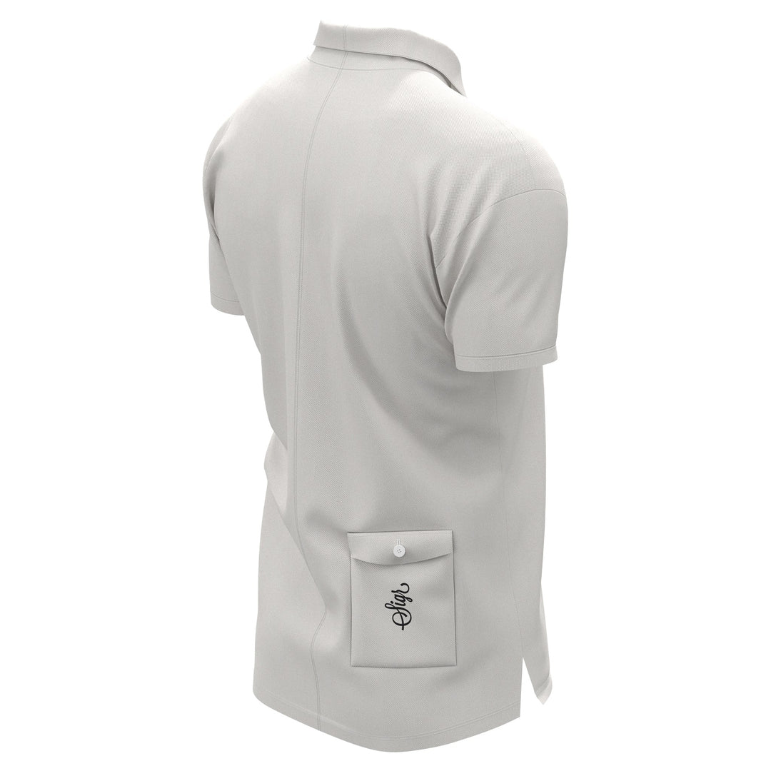 Pike Men's White Polo Shirt by Sigr Cycling Clothing