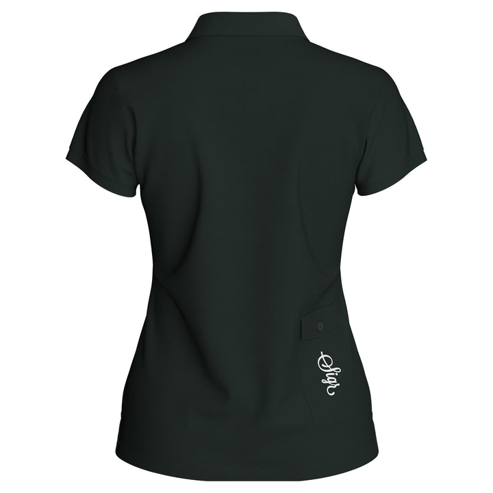 Pike Women's Dark Green Polo Shirt by Sigr Cycling Clothing