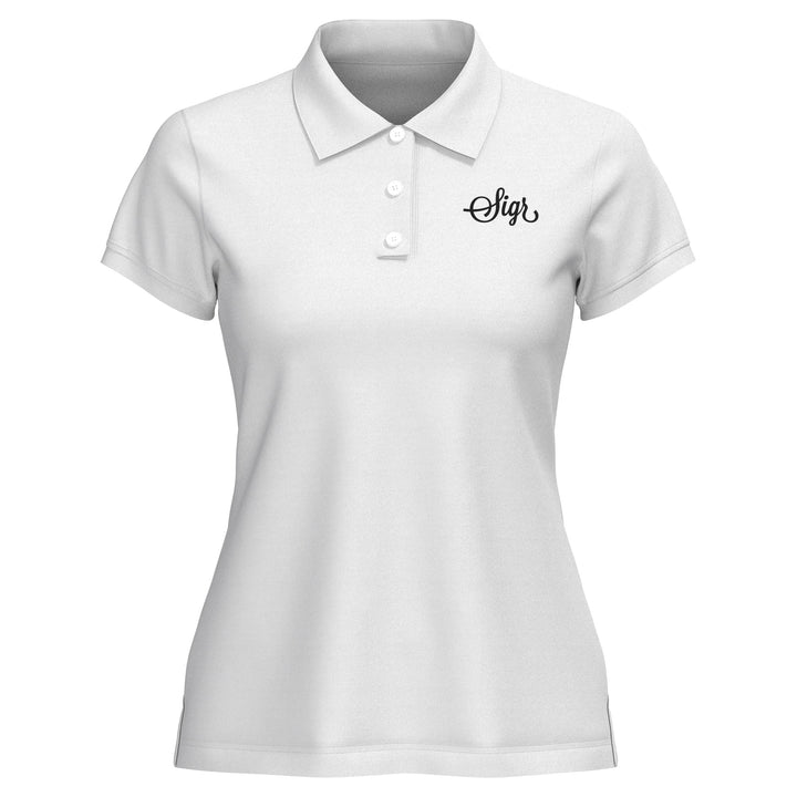 Pike Women's White Polo Shirt by Sigr Cycling Clothing