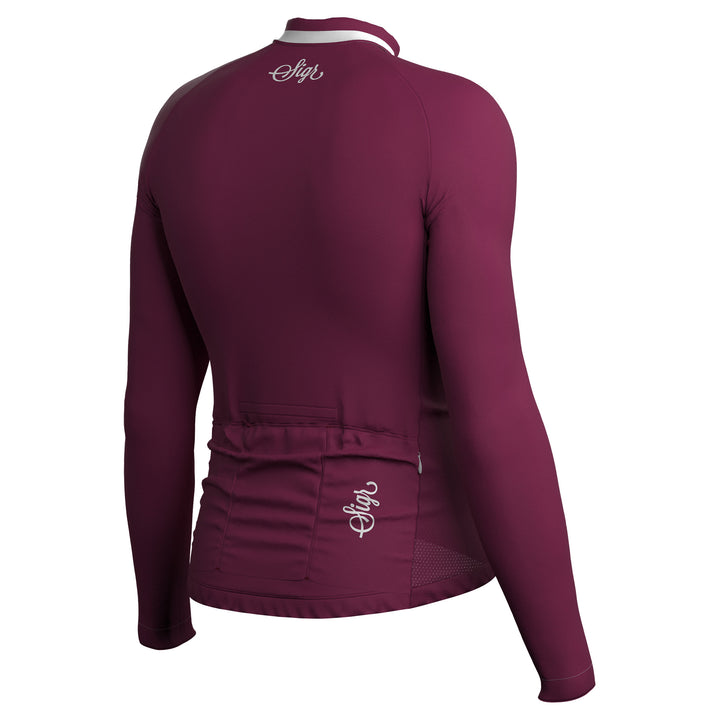 Krokus Deep Red Damen Thermo-Langarmtrikot