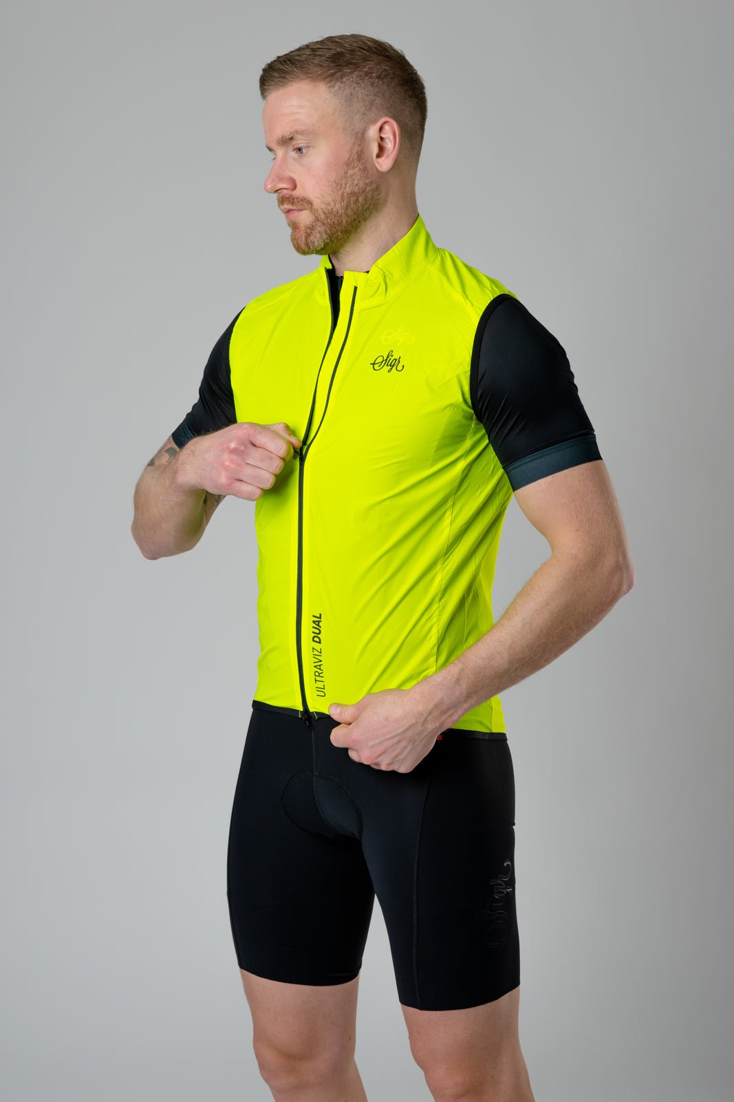 Siljan Ultraviz Dual Men's Reflective Hi - viz Gilet by Sigr Cycling Clothing