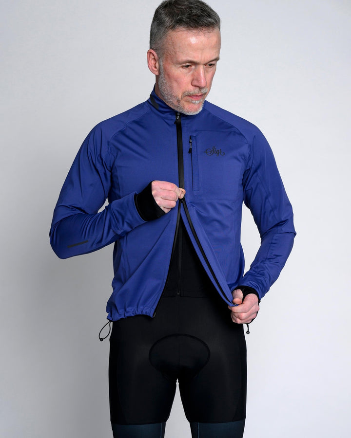 Sköld Men's Blue Shell Cycling Jacket by Sigr Cycling Clothing