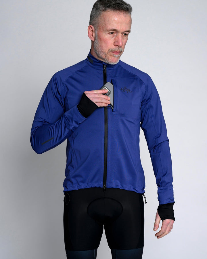 Sköld Men's Blue Shell Cycling Jacket by Sigr Cycling Clothing