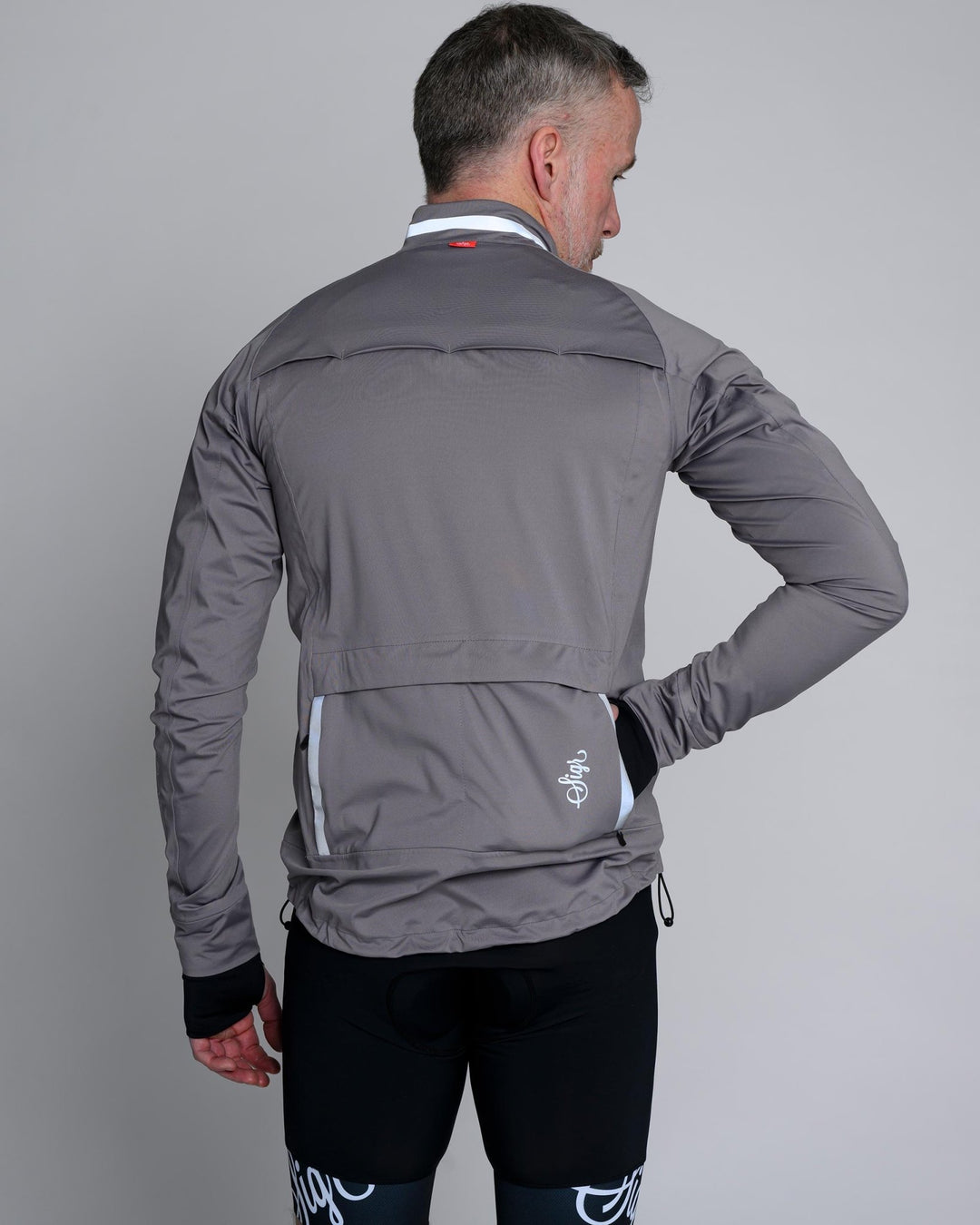 Sköld Men's Titanium Grey Shell Cycling Jacket by Sigr Cycling Clothing