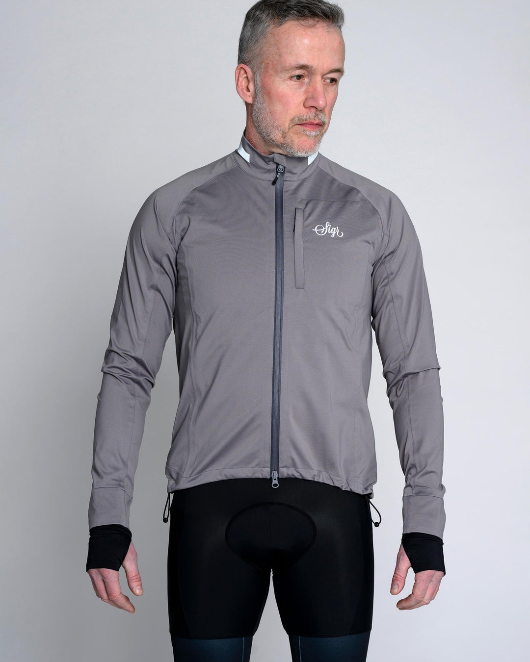 Sköld Men's Titanium Grey Shell Cycling Jacket by Sigr Cycling Clothing