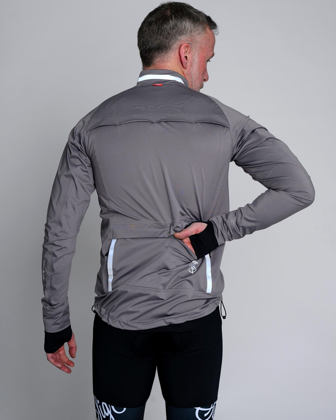 Sköld Men's Titanium Grey Shell Cycling Jacket by Sigr Cycling Clothing