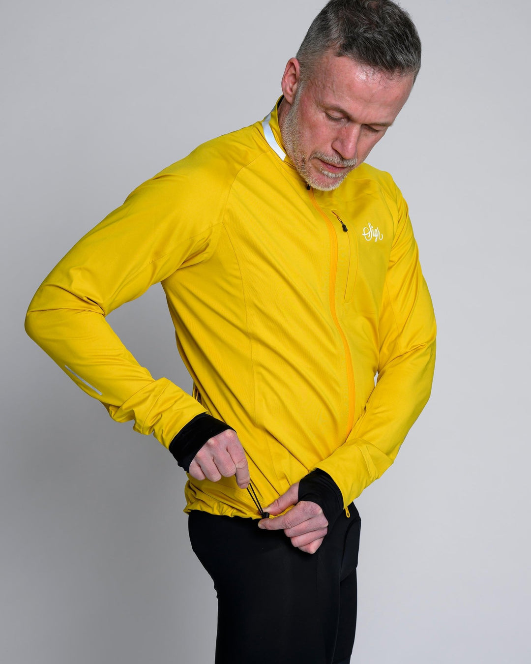 Sköld Men's Yellow Shell Cycling Jacket by Sigr Cycling Clothing