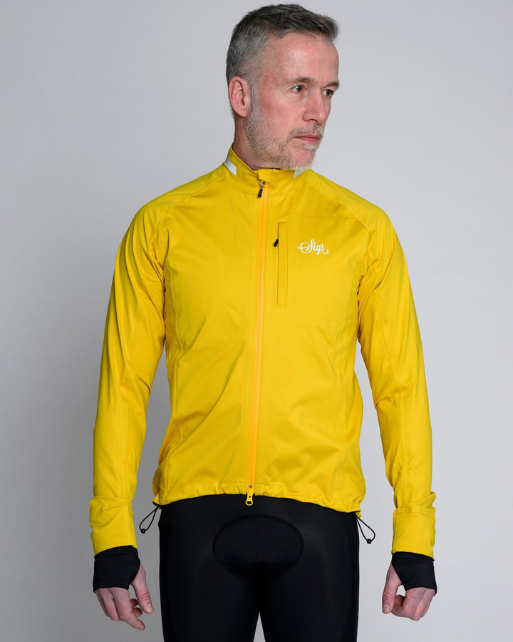 Sköld Men's Yellow Shell Cycling Jacket by Sigr Cycling Clothing