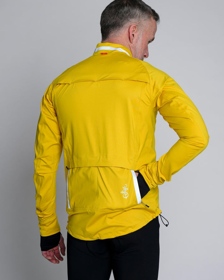 Sköld Men's Yellow Shell Cycling Jacket by Sigr Cycling Clothing