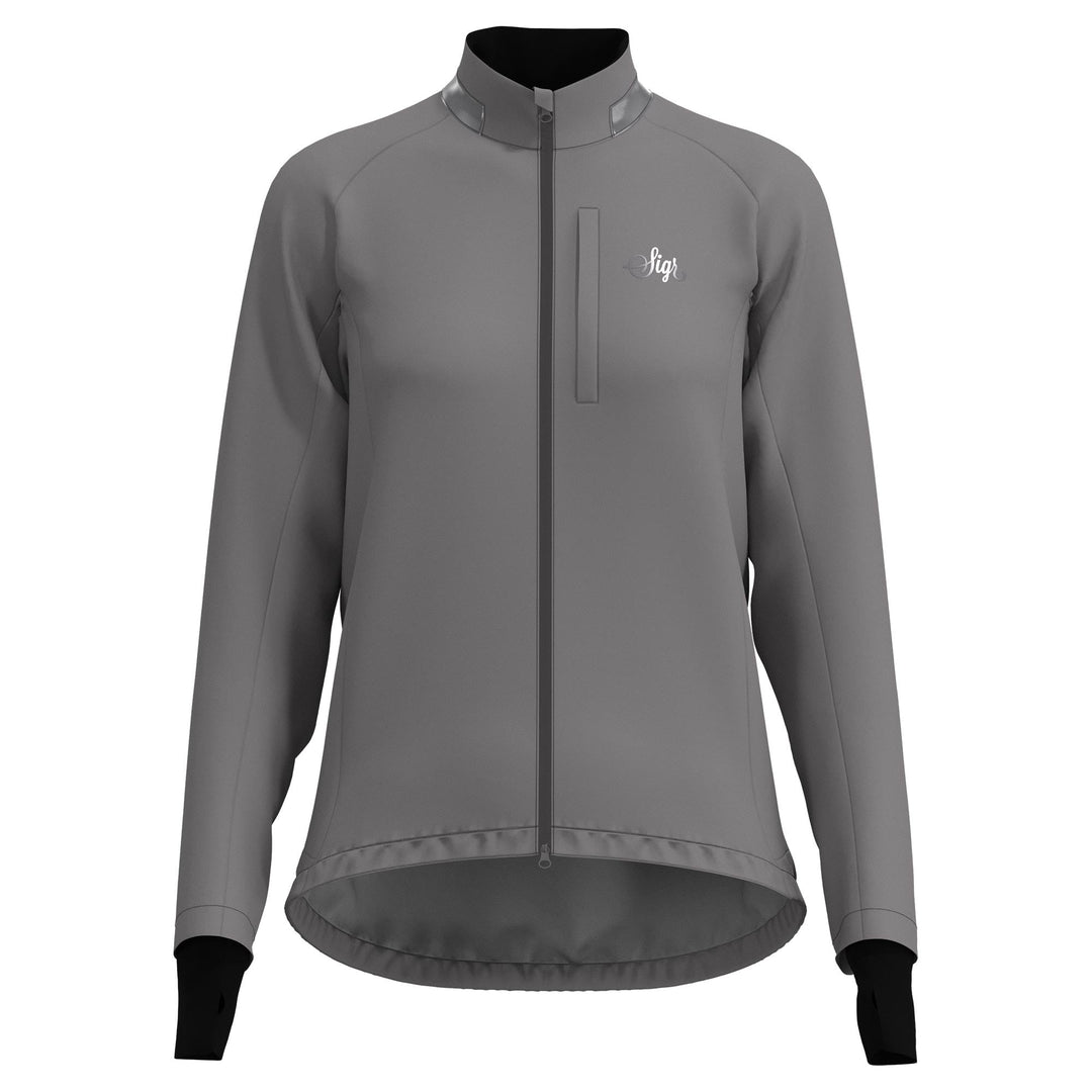 Sköld Women's Titanium Grey Shell Cycling Jacket by Sigr Cycling Clothing