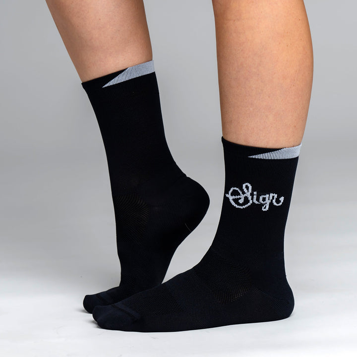 Snok Women's Black Cycling Socks by Sigr Cycling Clothing