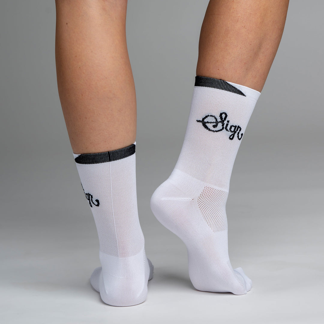 Snok Women's White Cycling Socks by Sigr Cycling Clothing