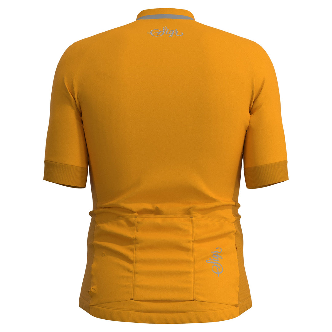 Solros Men's Yellow Cycling Jersey by Sigr Cycling Clothing