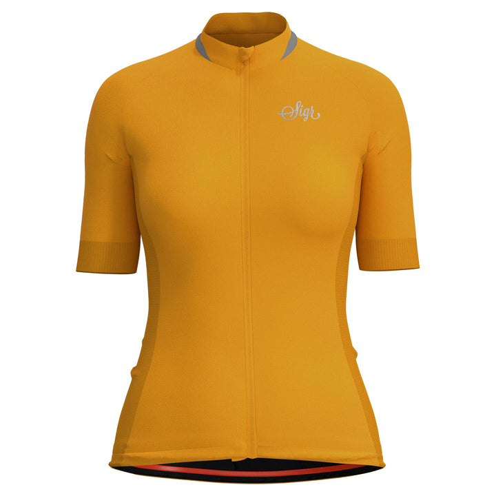 Solros Women's Yellow Cycling Jersey by Sigr Cycling Clothing