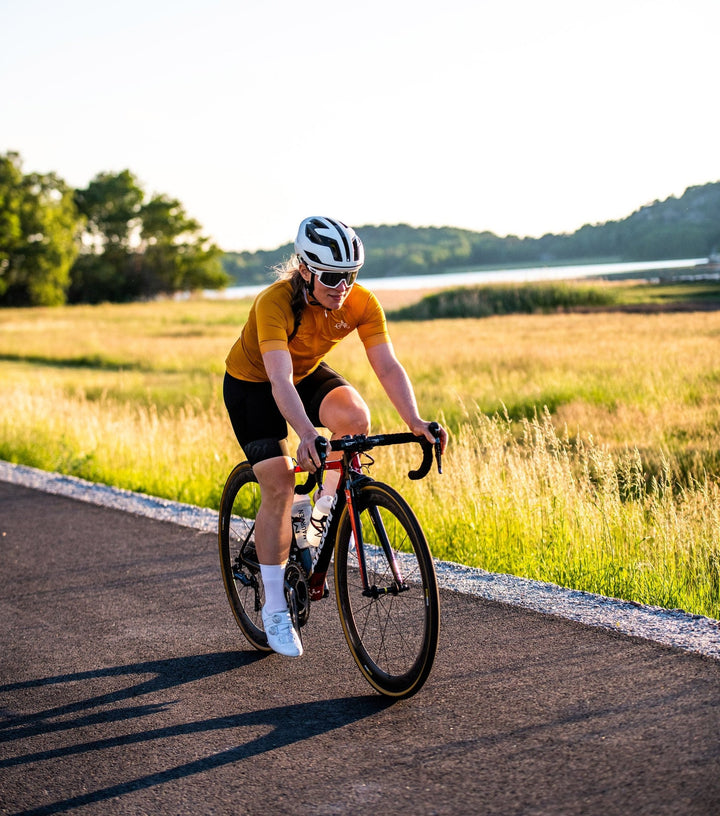 Solros Women's Yellow Cycling Jersey by Sigr Cycling Clothing