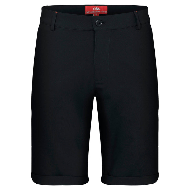 Strandvägen Men's Black Cycling Chino Shorts by Sigr Cycling Clothing