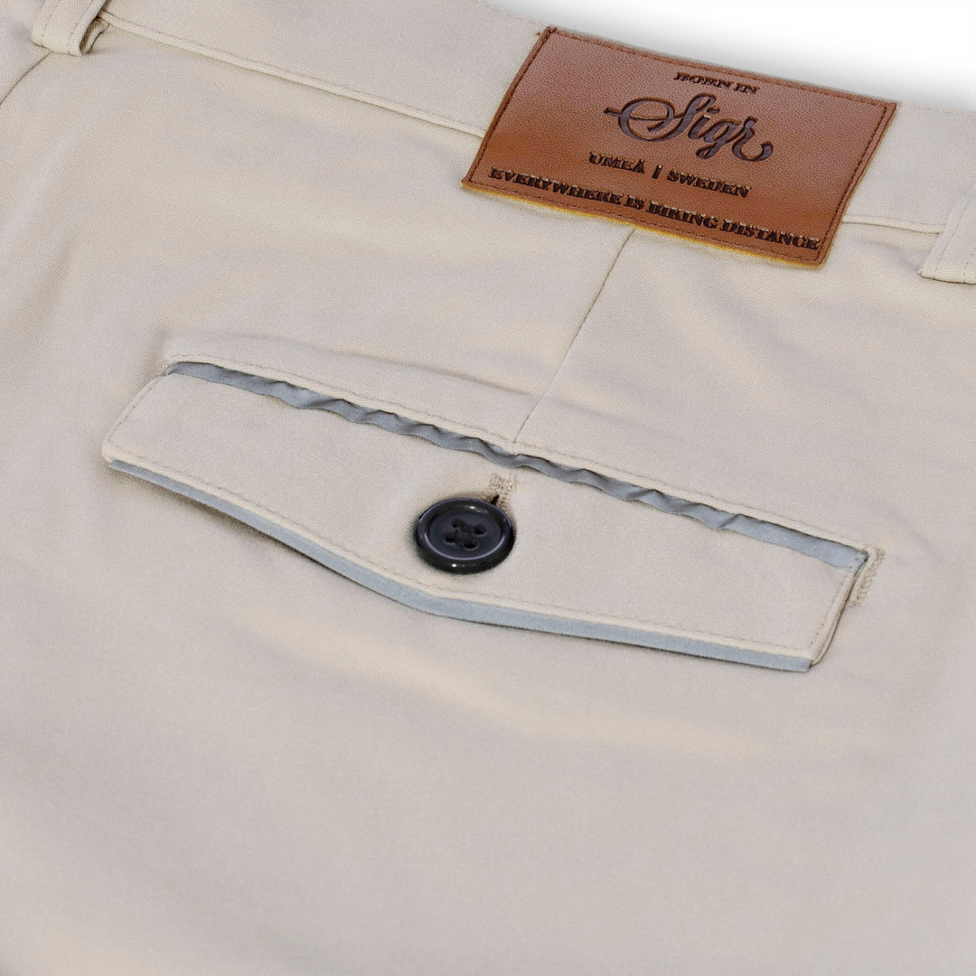 Strandvägen Men's Khaki Cycling Chino Shorts by Sigr Cycling Clothing