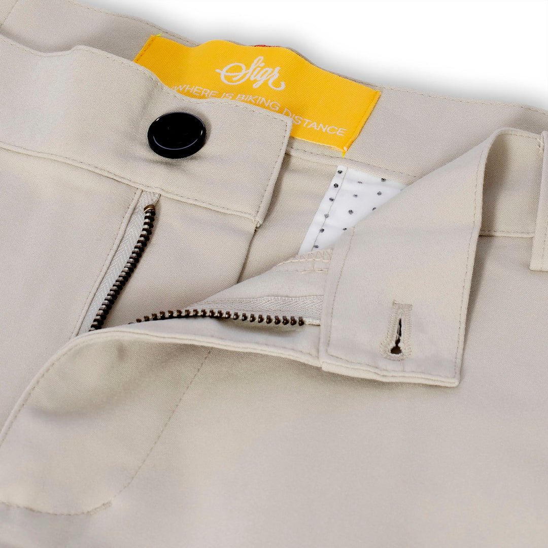 Strandvägen Men's Khaki Cycling Chino Shorts by Sigr Cycling Clothing