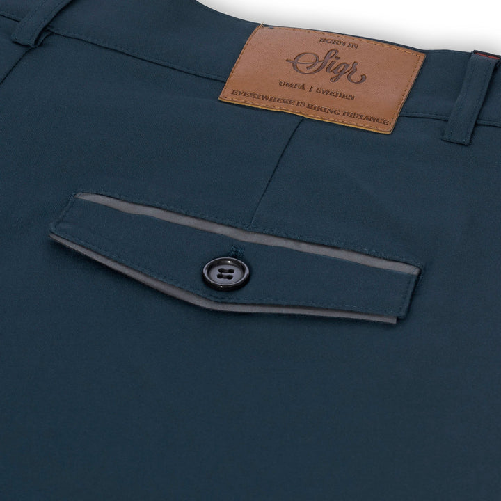 Strandvägen Men's Petrol Blue Cycling Chino Shorts by Sigr Cycling Clothing