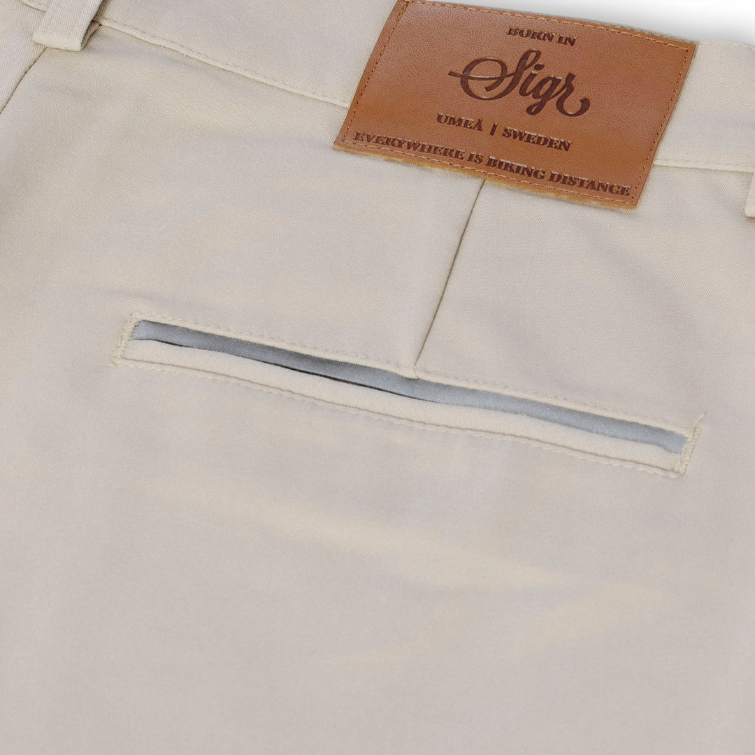 Strandvägen Women's Khaki Cycling Chino Shorts by Sigr Cycling Clothing