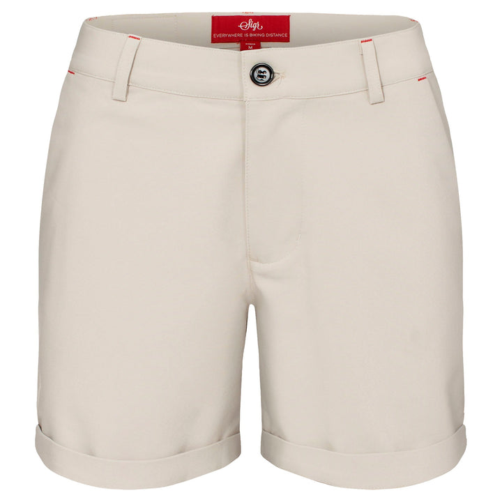 Strandvägen Women's Khaki Cycling Chino Shorts by Sigr Cycling Clothing