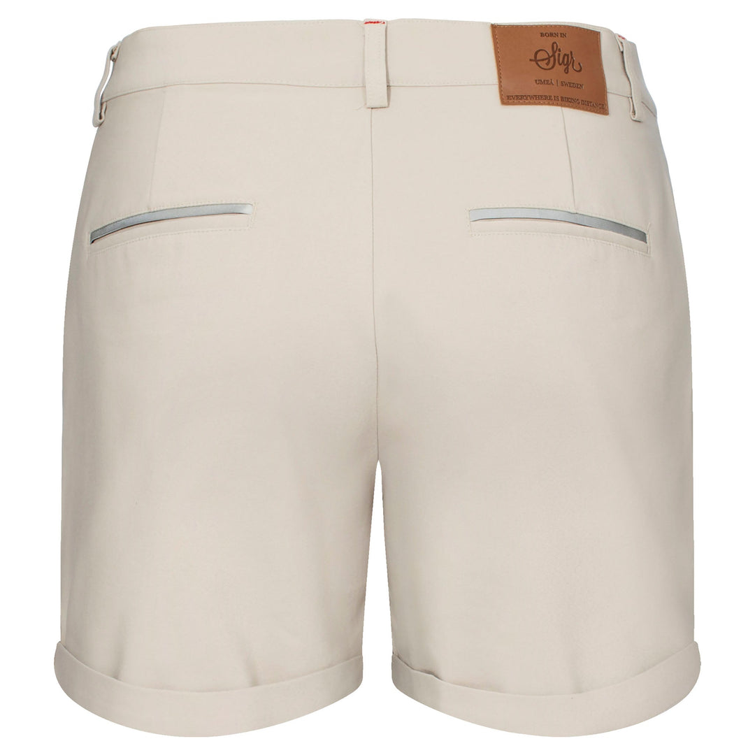 Strandvägen Women's Khaki Cycling Chino Shorts by Sigr Cycling Clothing