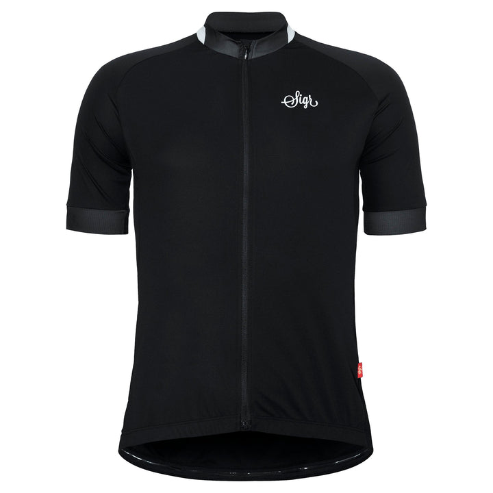 Svart Grus Men's Black Cycling Jersey by Sigr Cycling Clothing