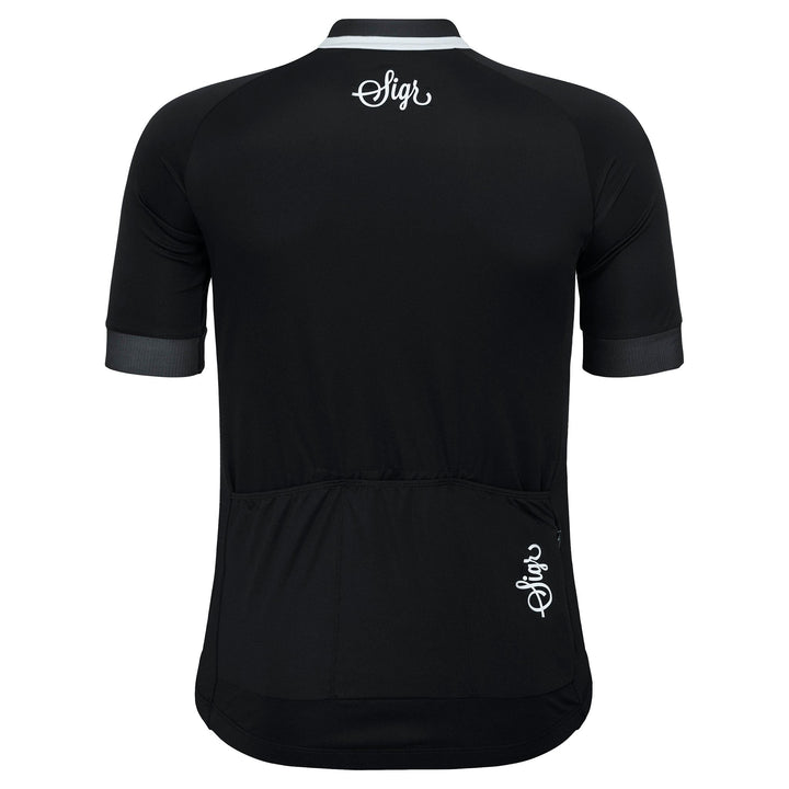 Svart Grus Men's Black Cycling Jersey by Sigr Cycling Clothing