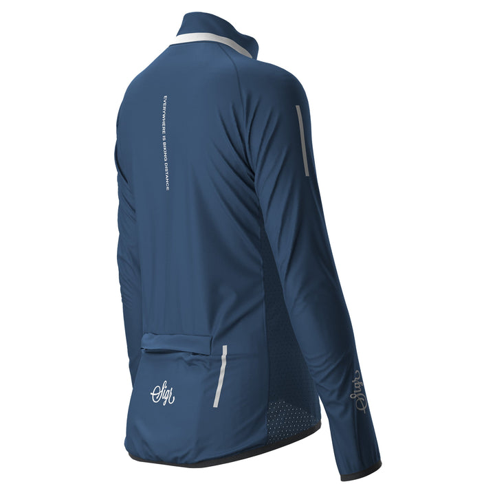 Treriksröset Blue Women's Cycling Wind/Pack Jacket by Sigr Cycling Clothing