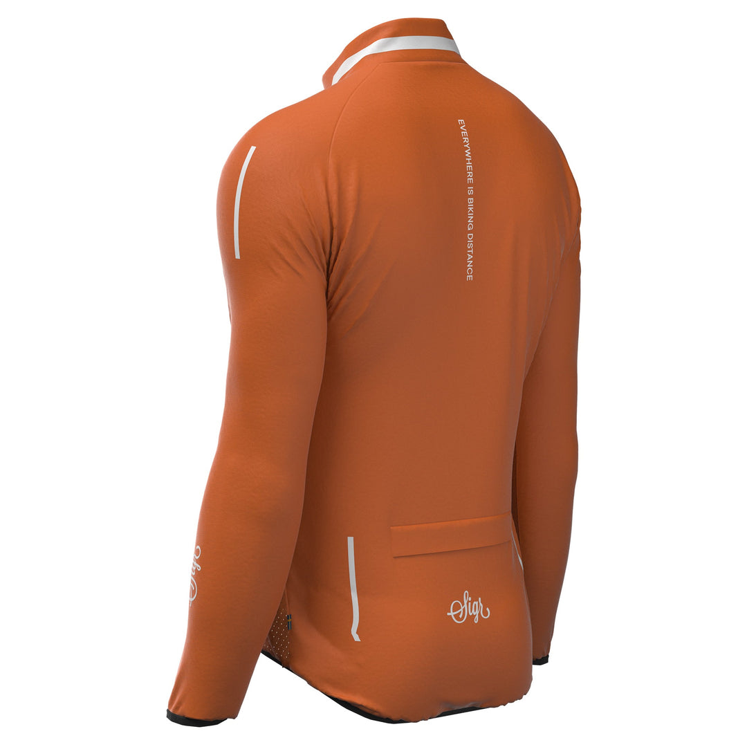 Treriksröset Orange - Cycling Pack Jacket for Men by Sigr Cycling Clothing