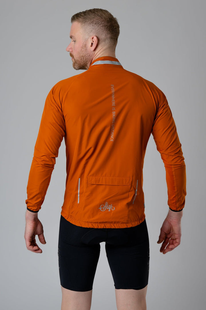 Treriksröset Orange - Cycling Pack Jacket for Men by Sigr Cycling Clothing