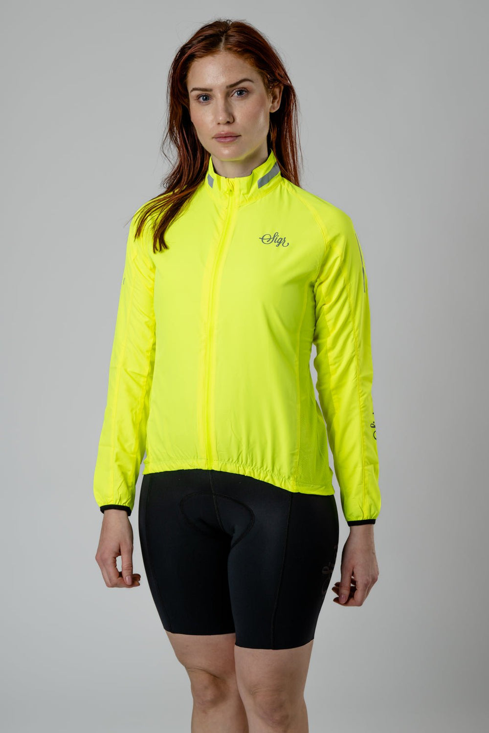 Treriksröset Yellow Women's Cycling Wind/Pack Jacket by Sigr Cycling Clothing