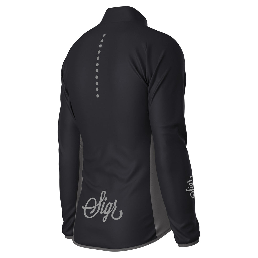 Uppsala Black Men's Cycling Wind Jacket by Sigr Cycling Clothing