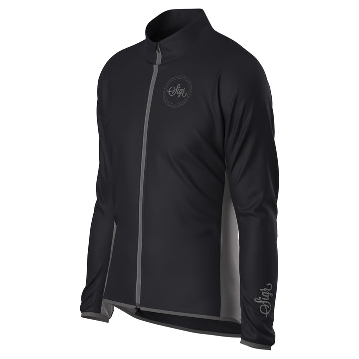 Uppsala Black Men's Cycling Wind Jacket by Sigr Cycling Clothing