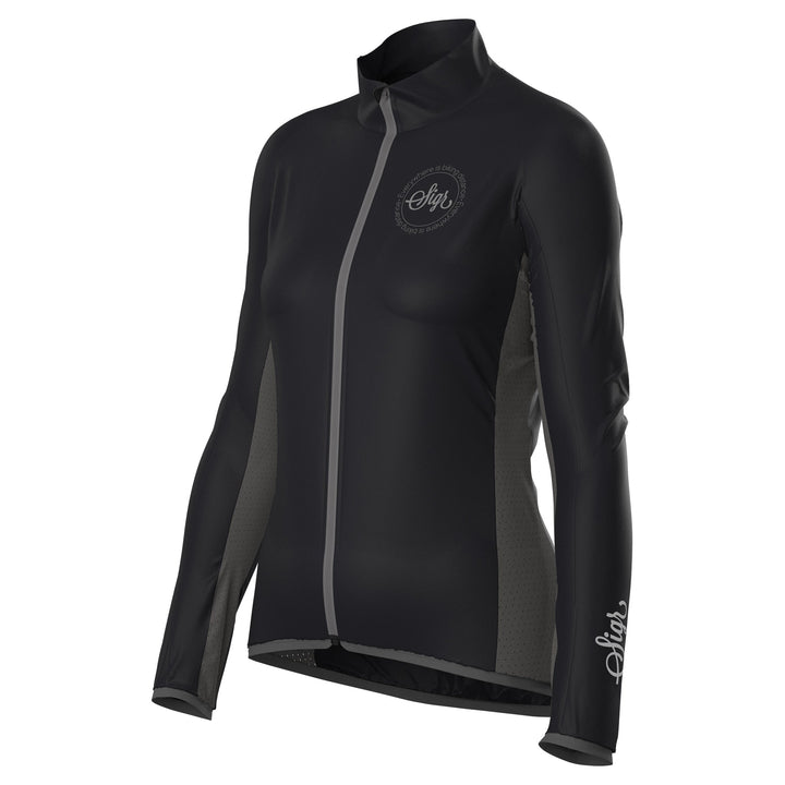 Uppsala Black Women's Cycling Wind Jacket by Sigr Cycling Clothing