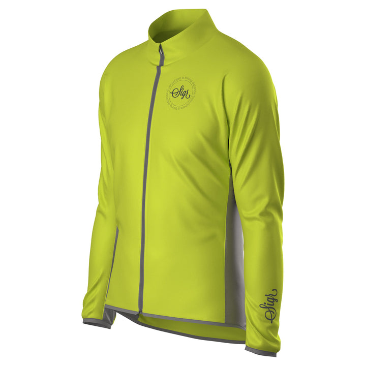 Uppsala Yellow Men's Hi - Viz Cycling Wind Jacket by Sigr Cycling Clothing