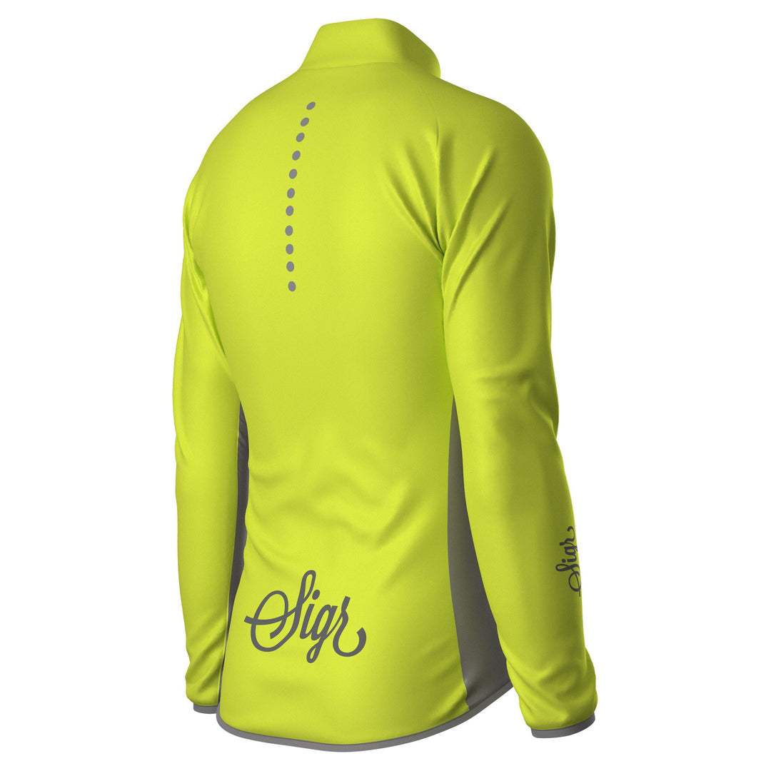 Uppsala Yellow Men's Hi - Viz Cycling Wind Jacket by Sigr Cycling Clothing