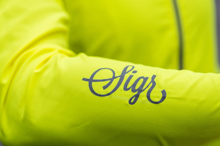 Uppsala Yellow Women's Hi Viz Cycling Wind Jacket by Sigr Cycling Clothing