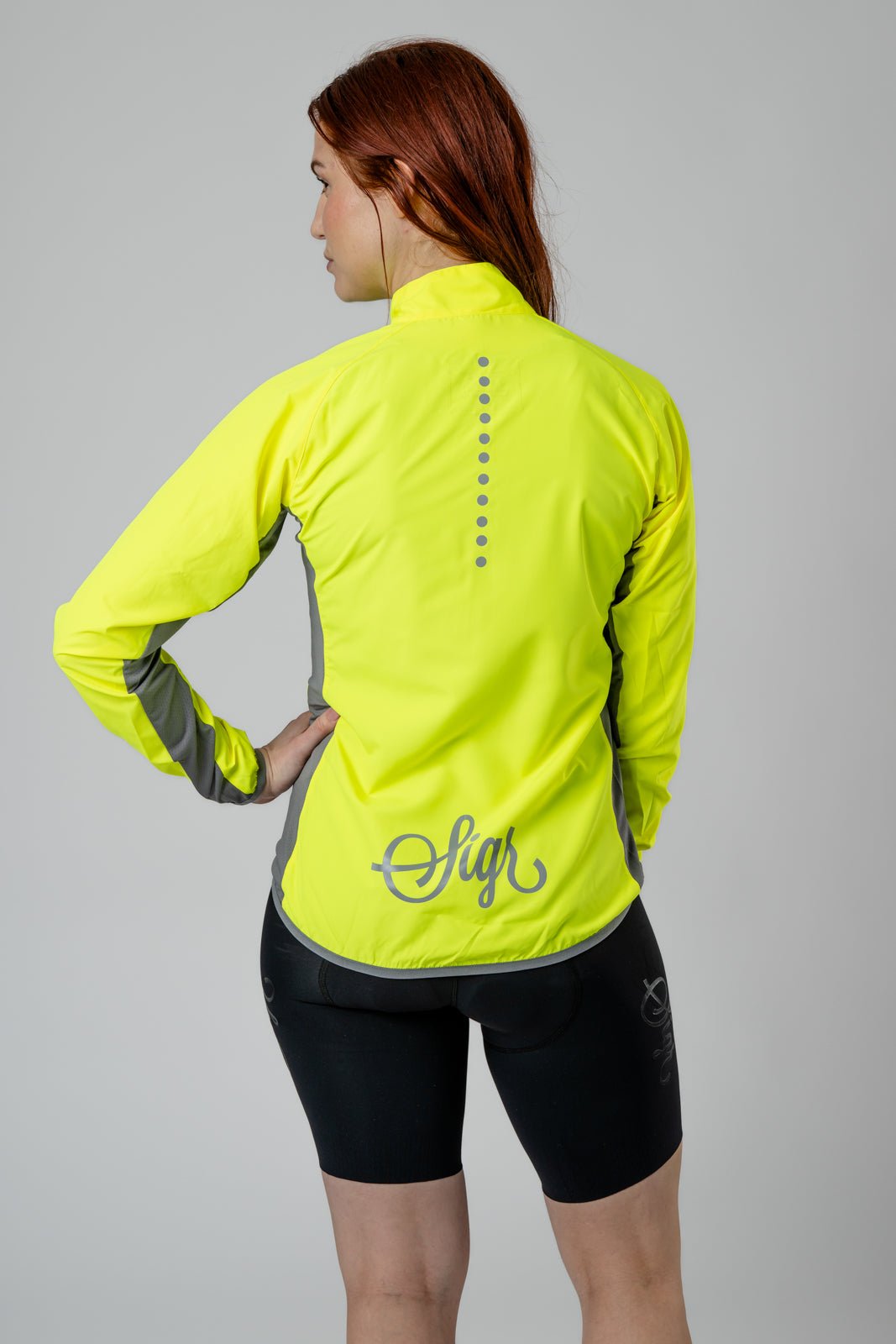 Uppsala Yellow Women's Hi Viz Cycling Wind Jacket by Sigr Cycling Clothing