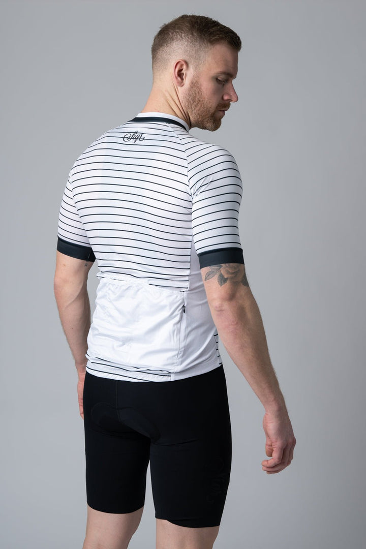 White Horizon Men's Cycling Jersey by Sigr Cycling Clothing